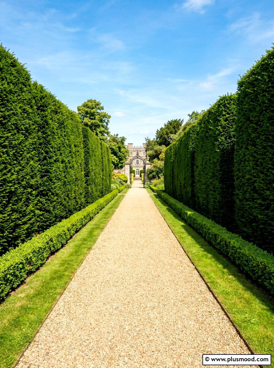 Formal Hedge Lined Path - 25 summer walkway landscaping ideas