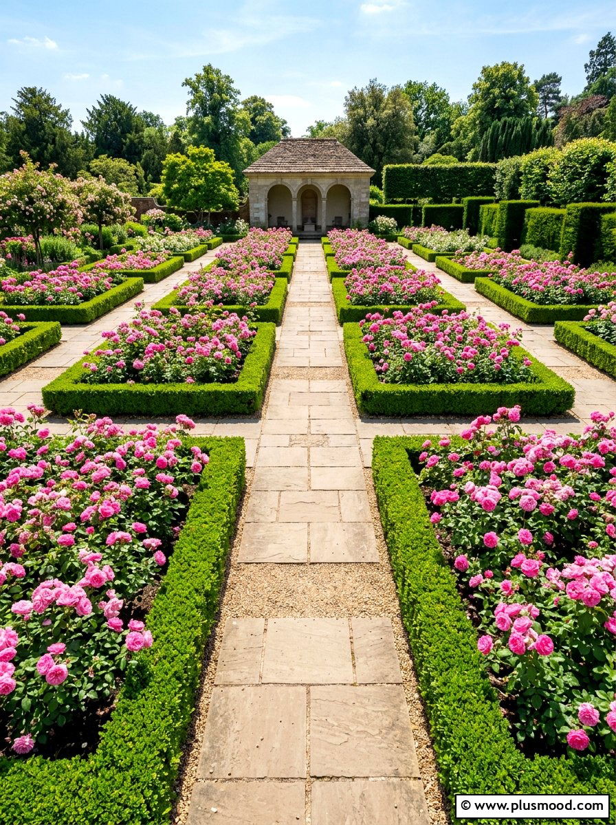 Formal Rose Garden Bed - 25 summer flower bed ideas for front yard