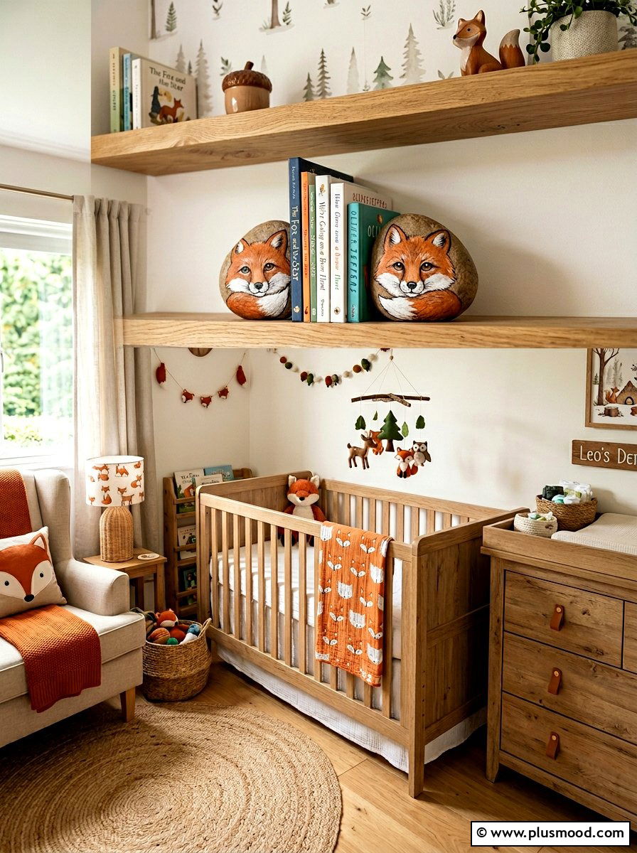 Fox Face Stone - 25 painted rock ideas for bookend decor