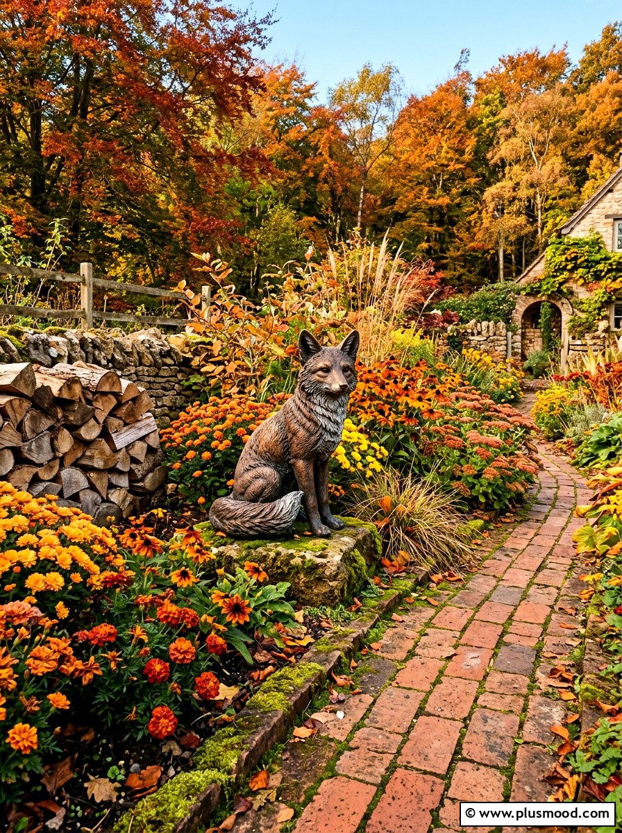 Fox Garden Statue - 25 summer garden statue ideas