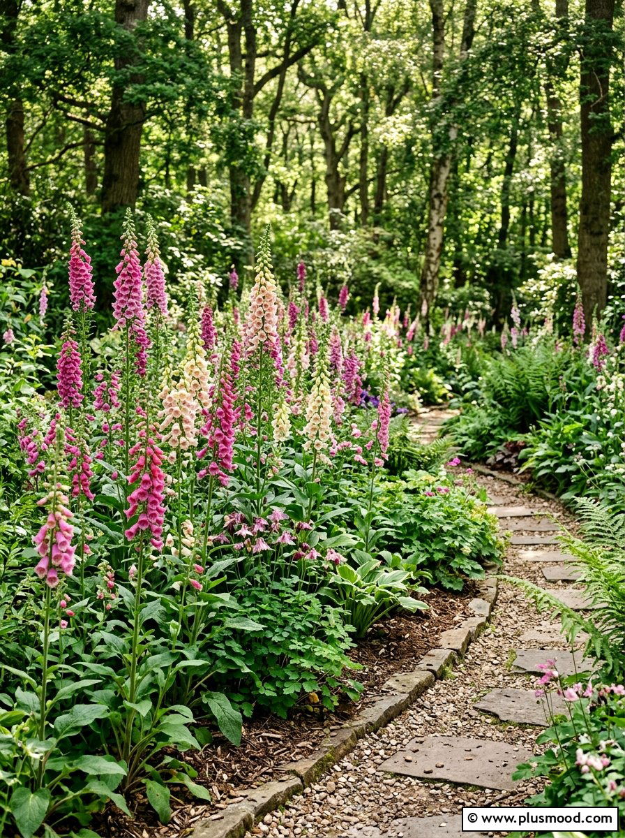 Foxglove Planting Area - 25 summer English garden ideas