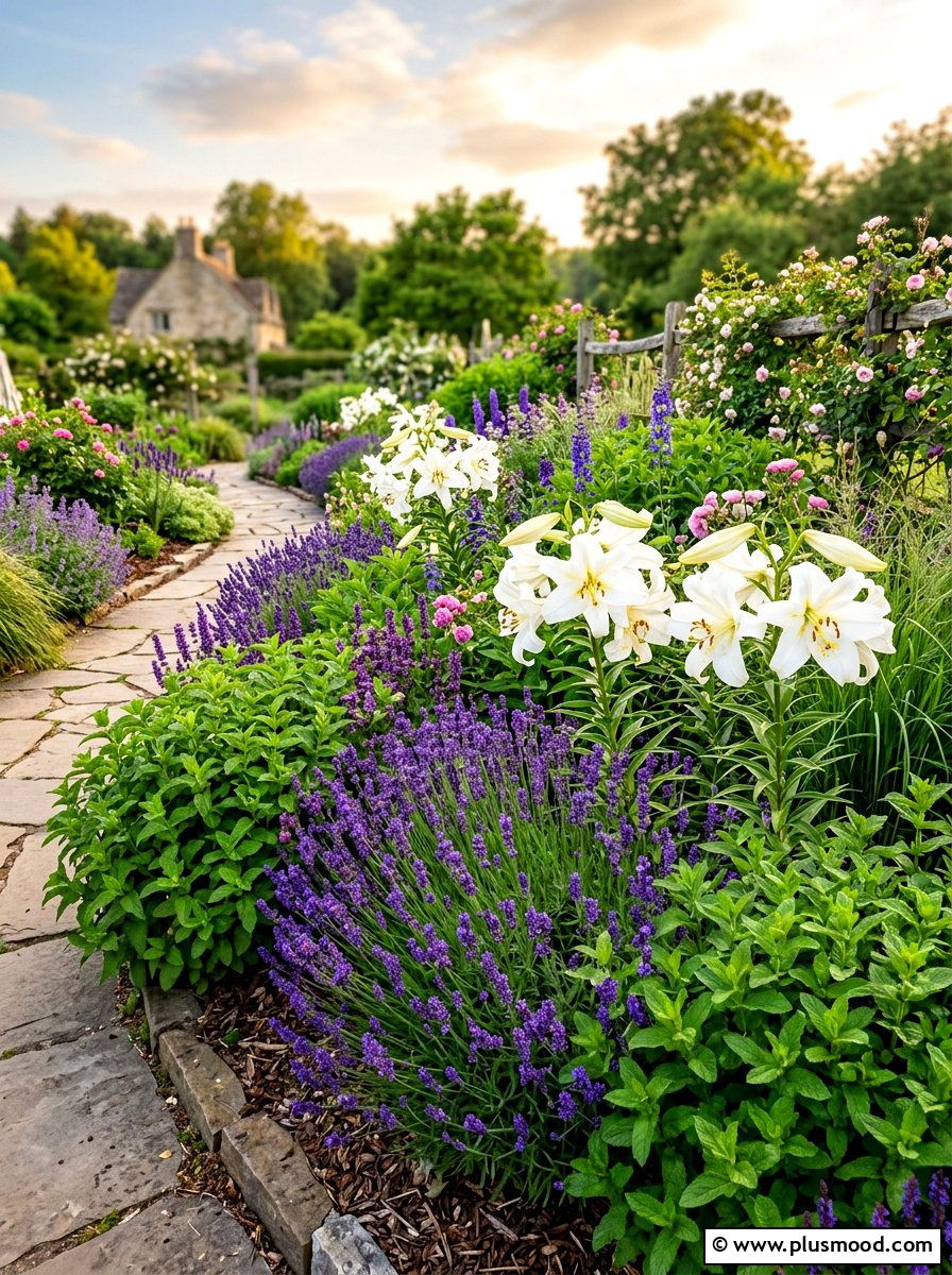 Fragrant Flower Border - 25 summer layered flower bed ideas