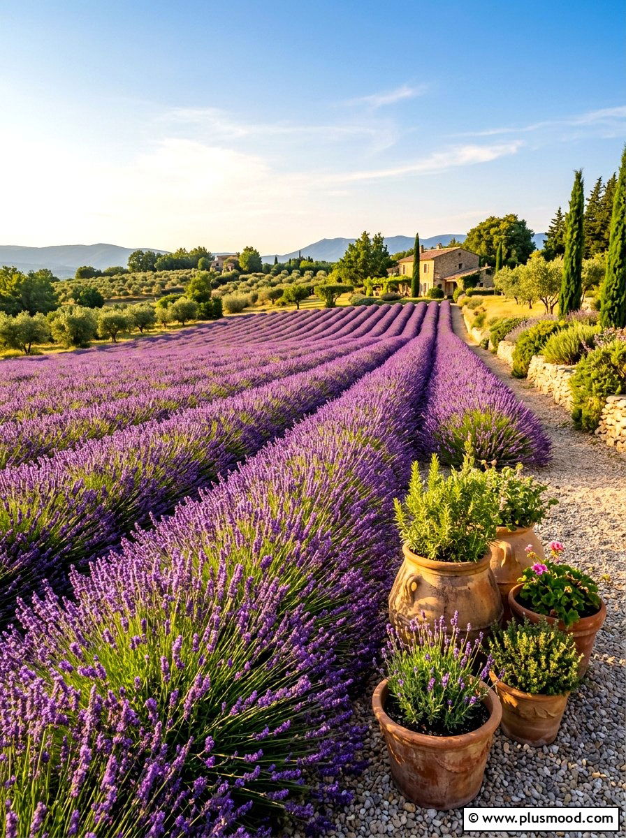 Fragrant Lavender Flower Bed - 25 summer backyard flower bed ideas