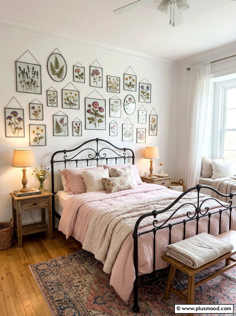 Framed Pressed Flowers Bedroom - 25 summer wall decor ideas for bedroom