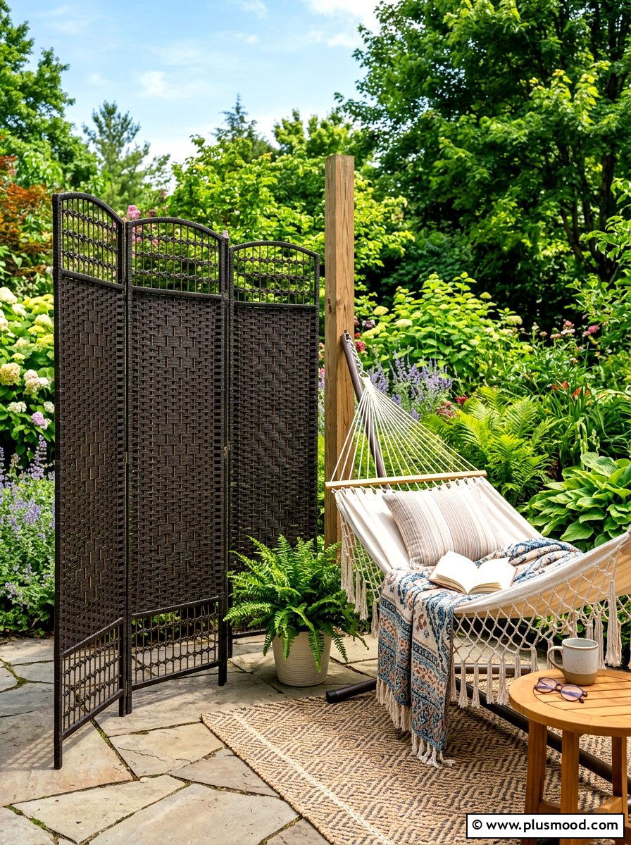 Freestanding Privacy Screen - 25 summer patio privacy ideas