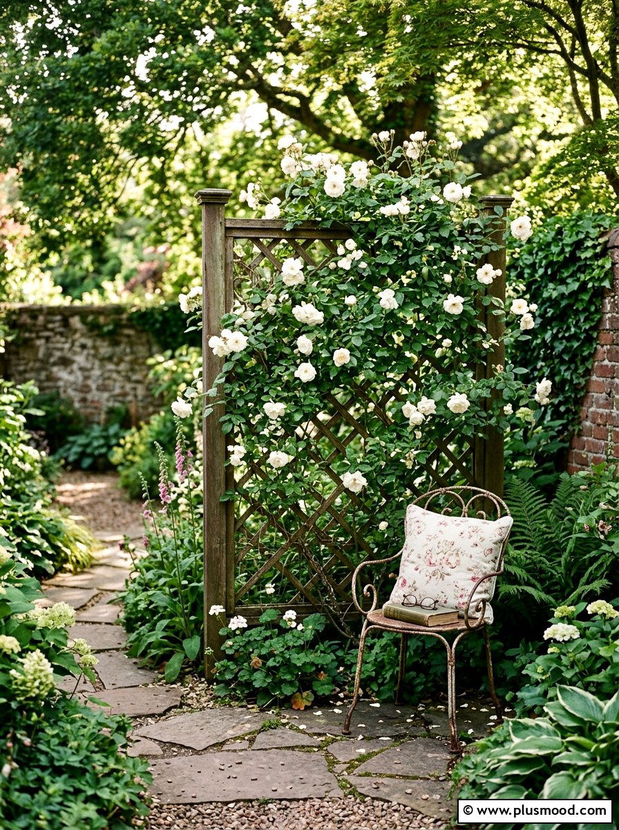 Freestanding Trellis Panel - 25 small backyard ideas for privacy