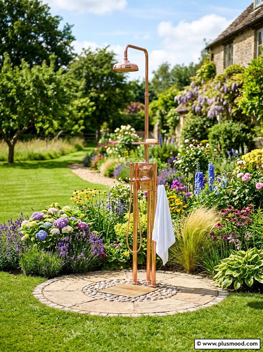 Freestanding garden shower - 25 summer outdoor shower ideas