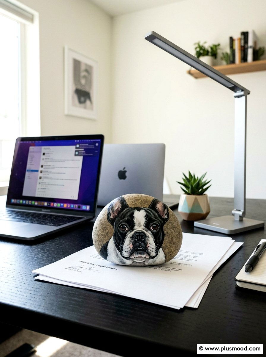 French Bulldog Painted Rock - 25 painted rock ideas with dogs