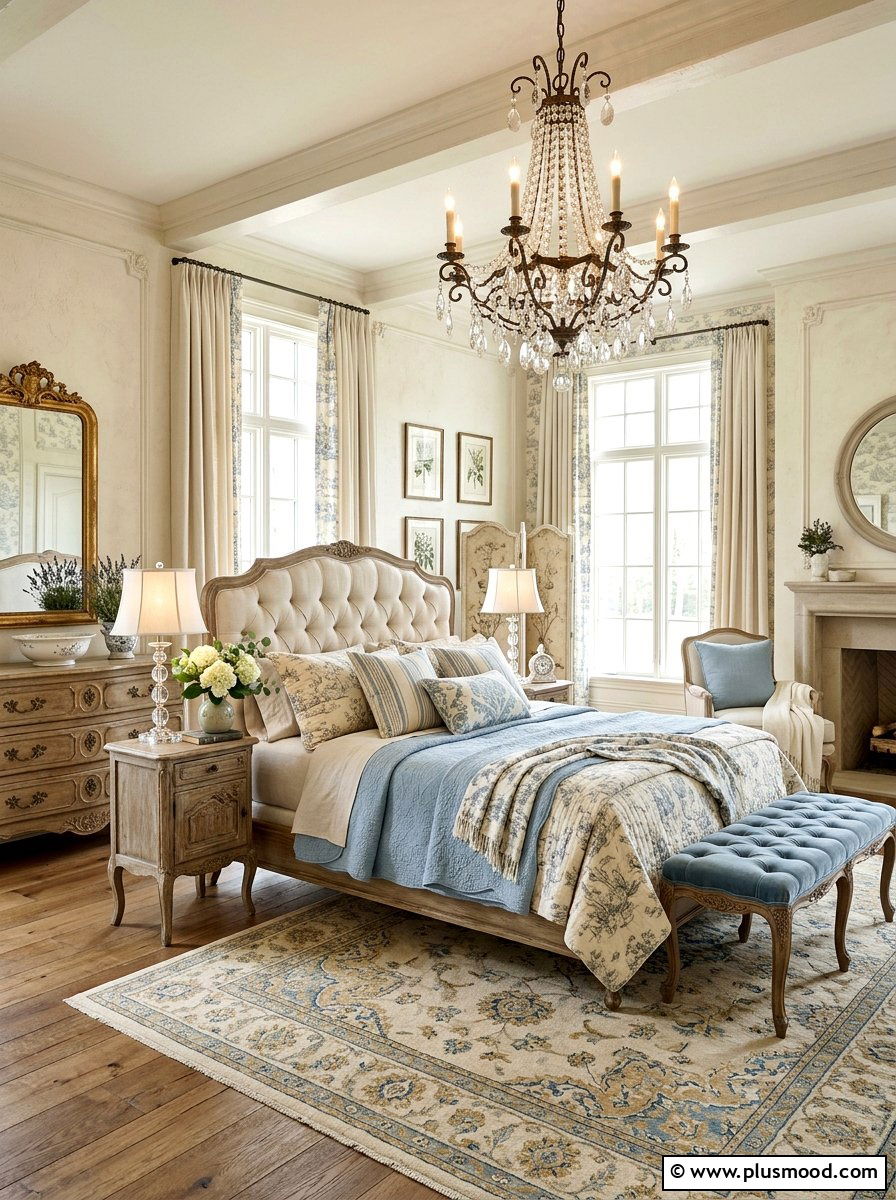 French Country Bedroom - 25 elegant summer bedroom ideas