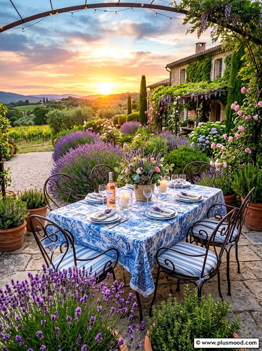 French Country Garden Dining - 25 summer picnic backyard ideas