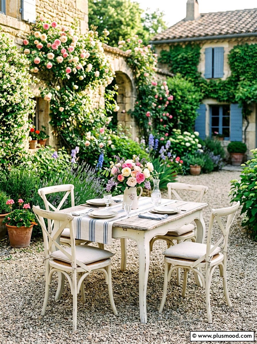French Country Garden Table - 25 summer outdoor dining ideas