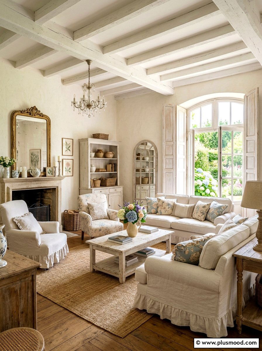 French Country Living Room - 25 neutral summer living room ideas