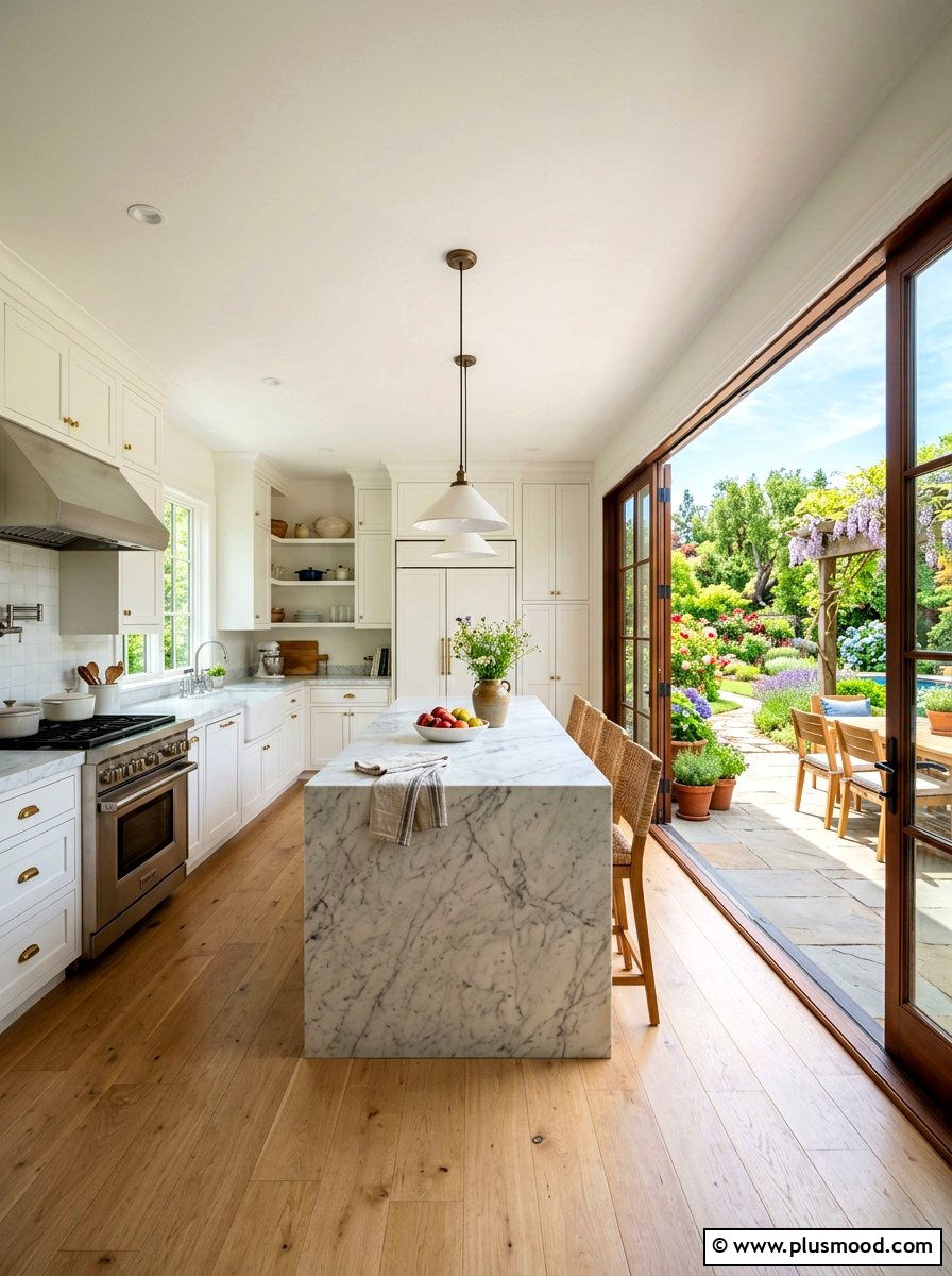 French Door Entry - 25 summer kitchen makeover ideas