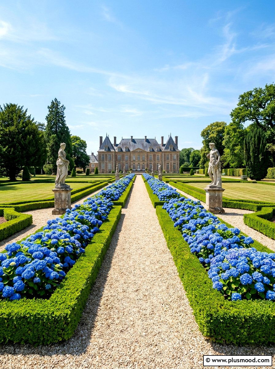 French Hydrangea Formal Garden - 25 summer hydrangea garden ideas