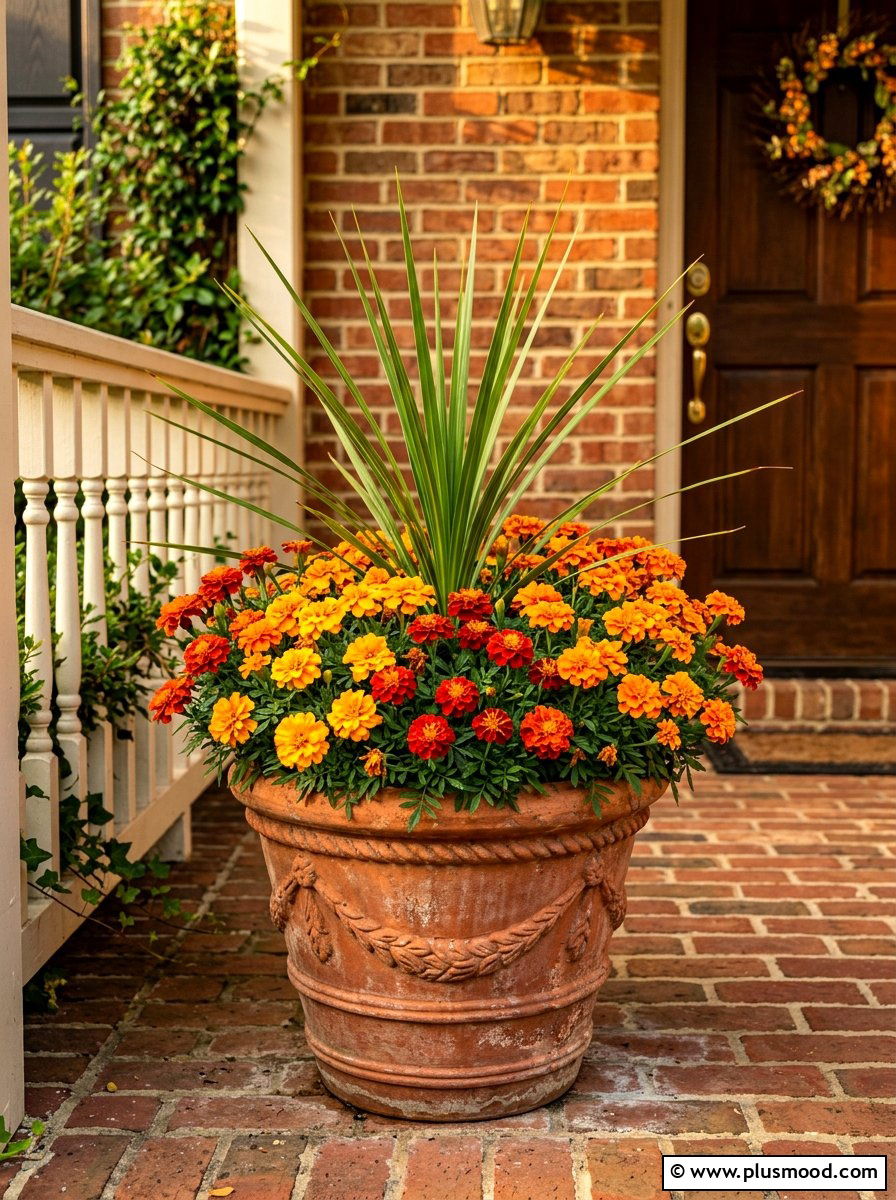 French Marigold Container - 25 late summer porch planter ideas