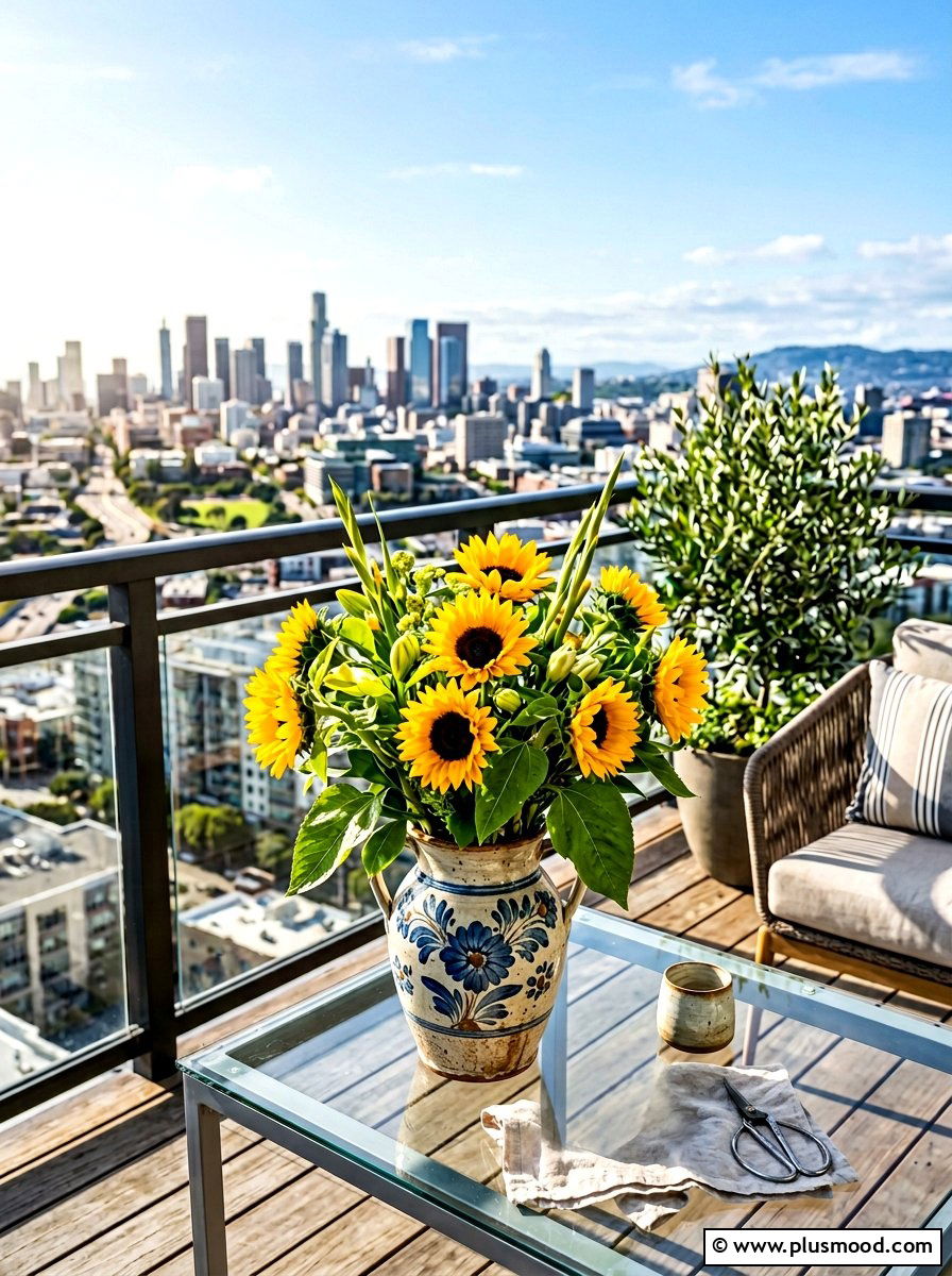 Fresh Flower Vase For Balcony - 25 summer balcony table decor ideas