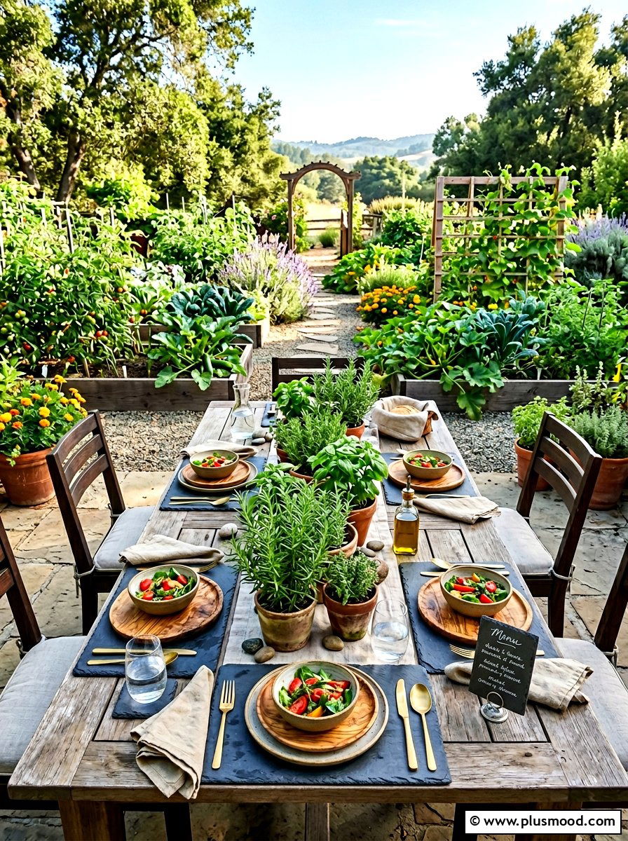 Fresh Herb Garden Table - 25 late summer tablescape ideas