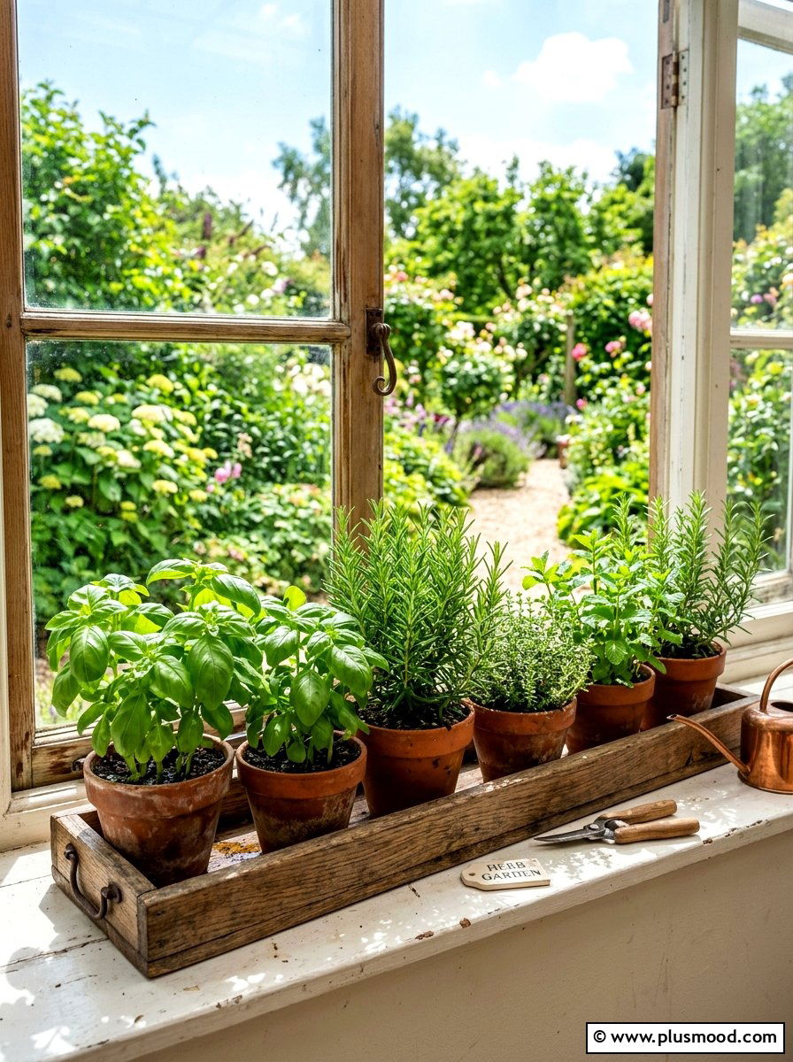 Fresh Herb Kitchen Tray - 25 summer kitchen tray decor ideas
