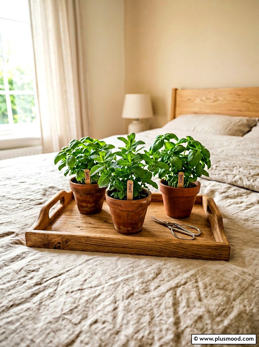 Fresh Herb Tray - 25 summer bedroom tray decor ideas