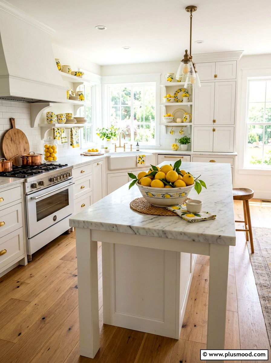 Fresh Lemon Centerpiece - 25 summer kitchen decor ideas on a budget