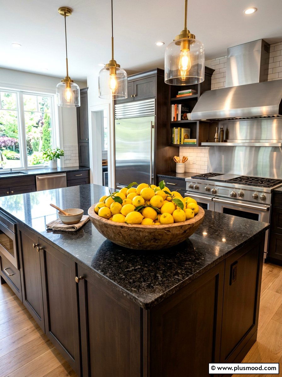 Fresh Lemon Countertop Bowl - 25 summer lemon kitchen decor ideas