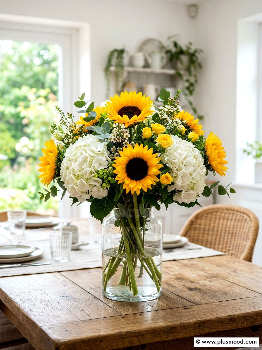 Fresh flower bouquet - 25 simple summer decorating ideas