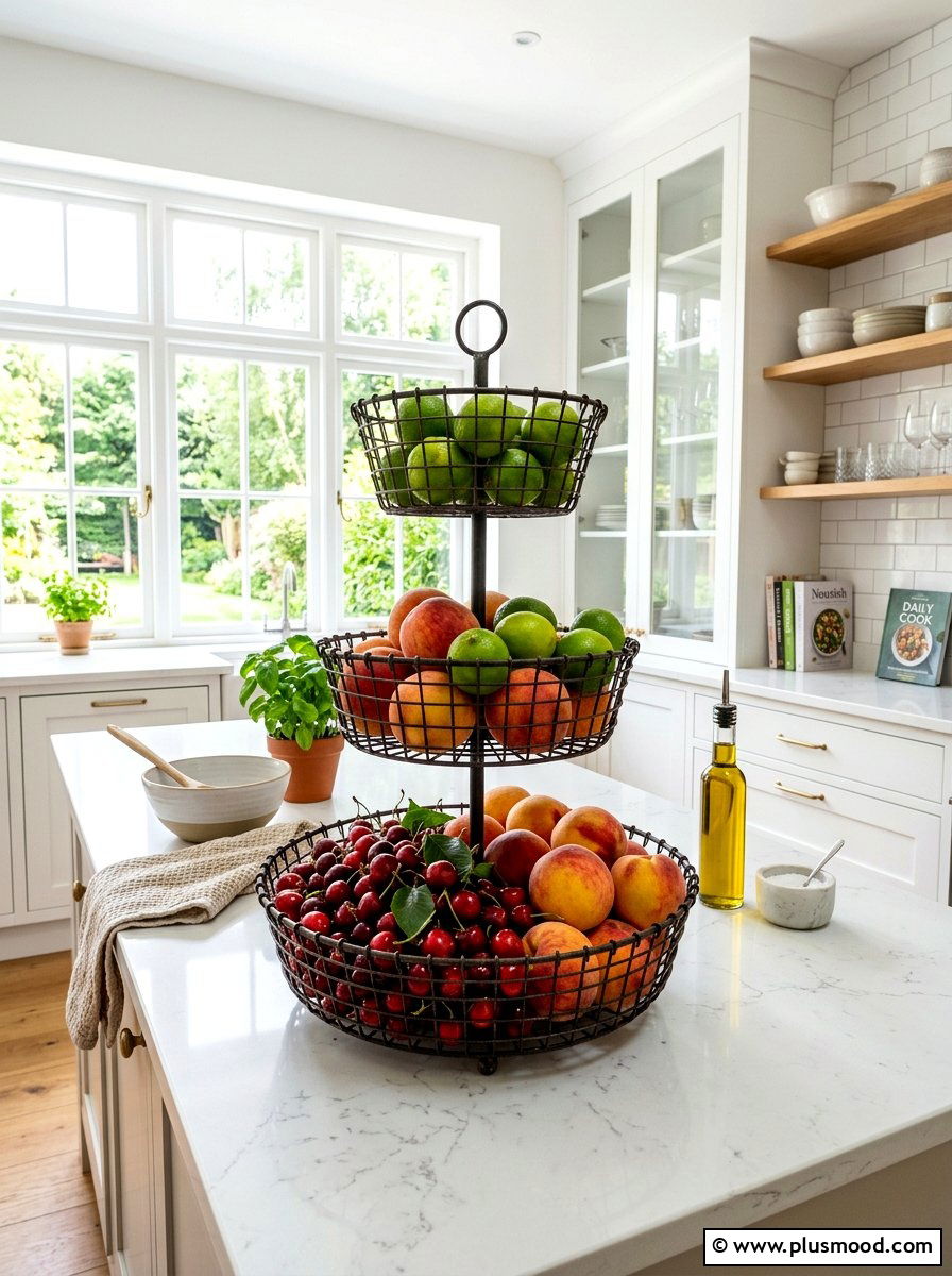 Fresh fruit centerpiece - 25 fresh summer kitchen decor ideas