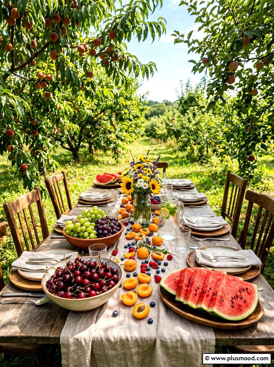 Fresh fruit summer table - 25 summer dinner party table ideas