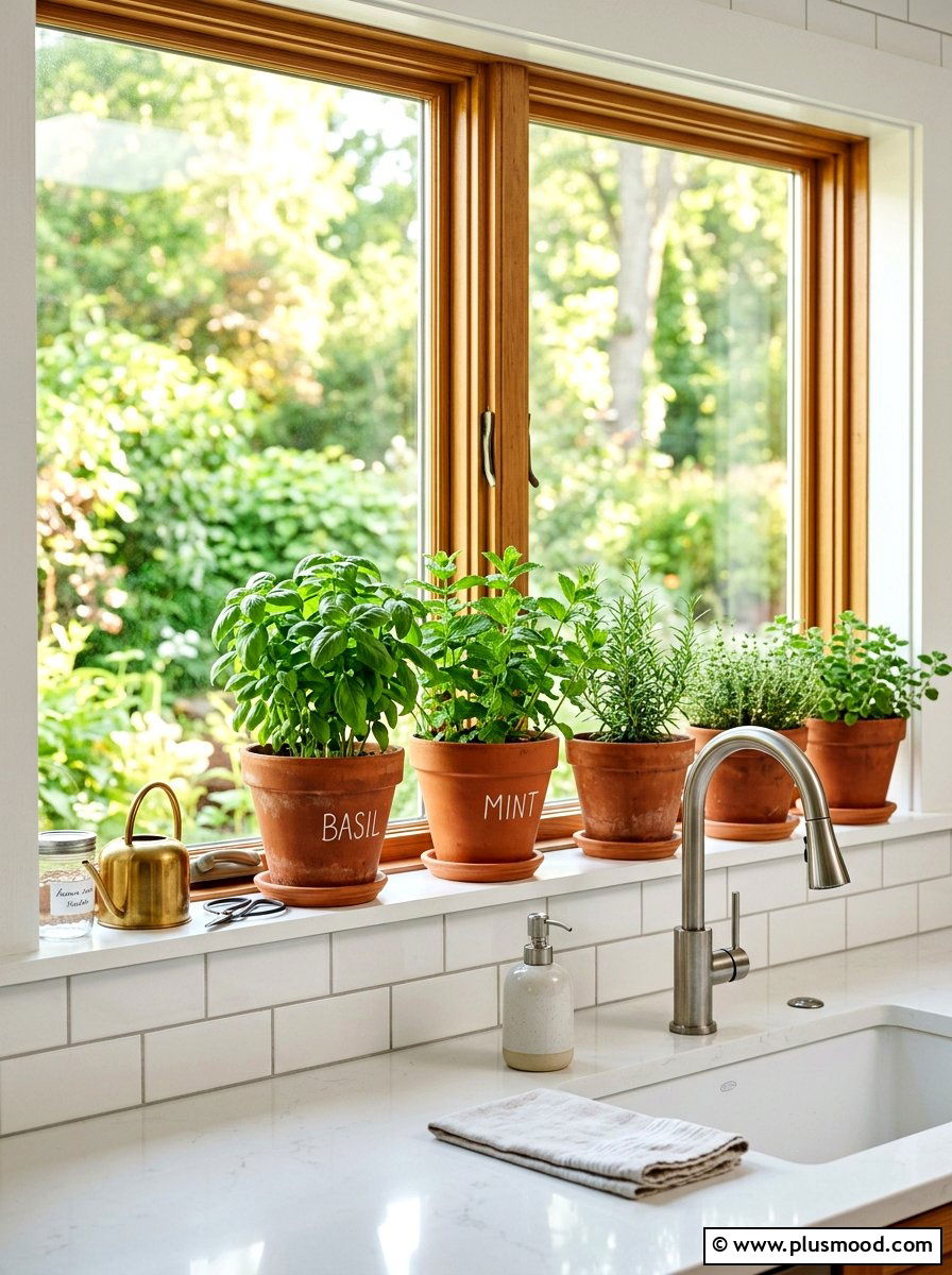 Fresh herb garden - 25 summer kitchen decor ideas