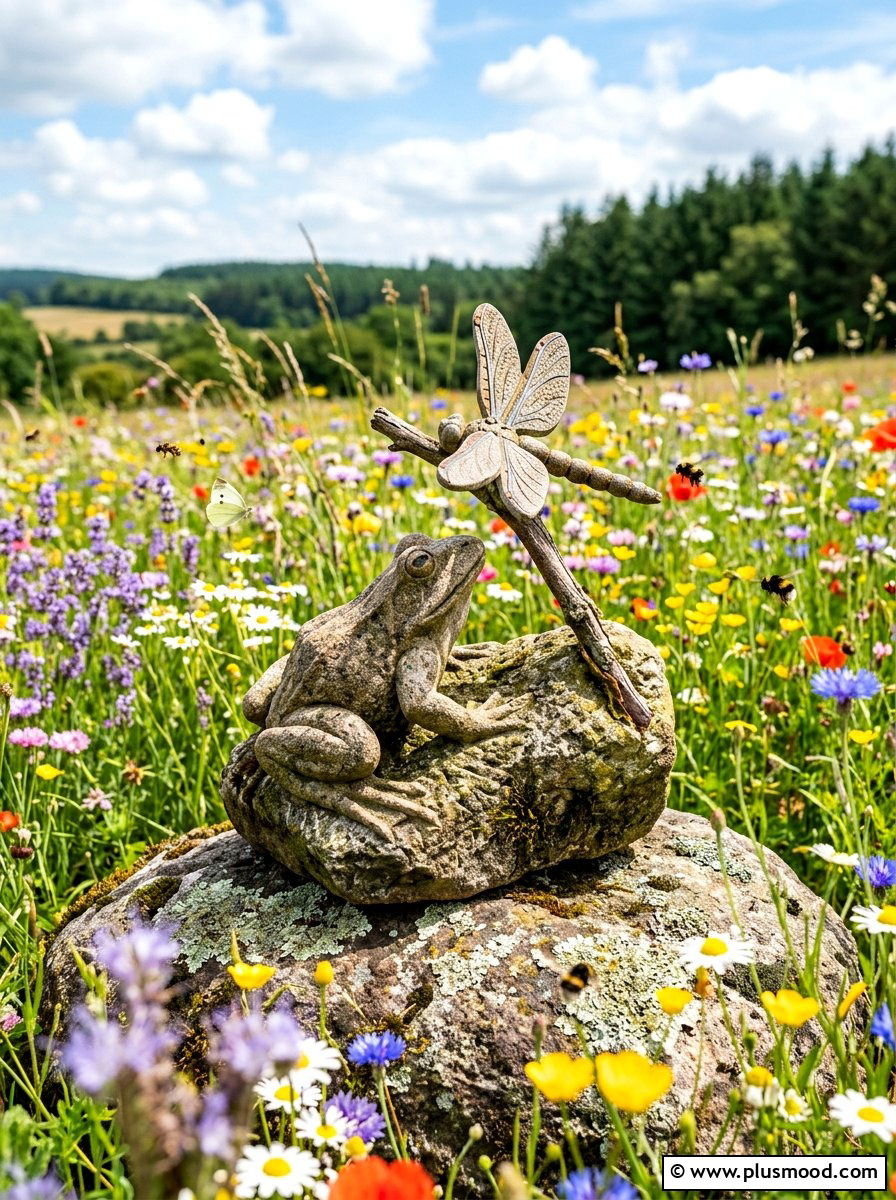 Frog and dragonfly stone art - 25 painted rock ideas with frog art