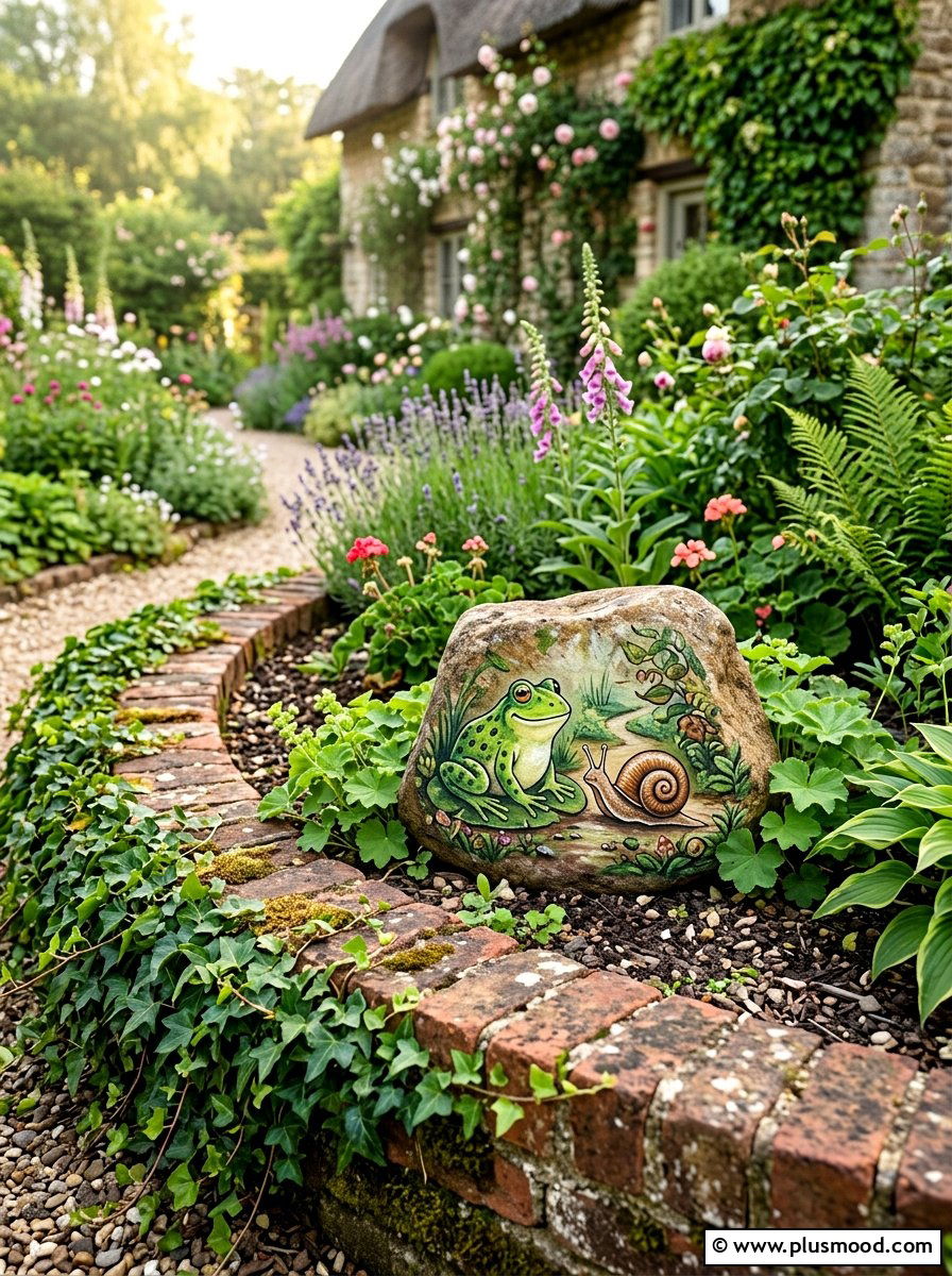 Frog and snail rock art - 25 painted rock ideas with frog art