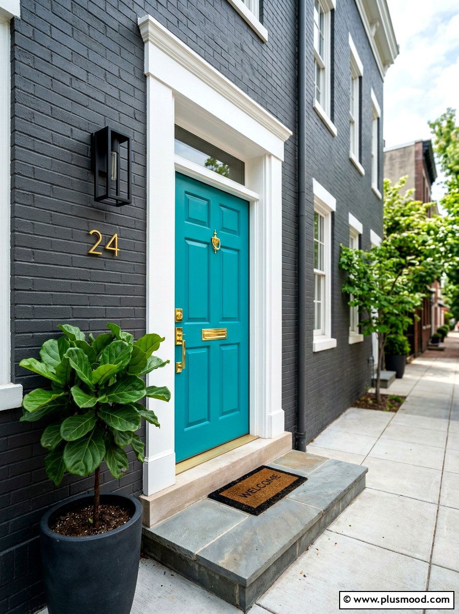 Front Door Color - 25 summer townhouse curb appeal ideas