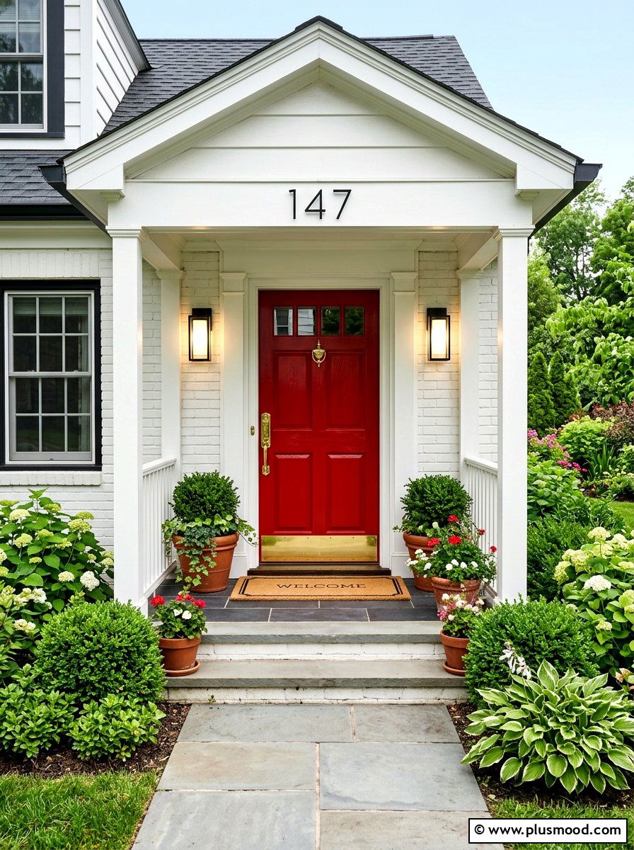 Front Door Entrance Area - 25 summer tidy front yard ideas