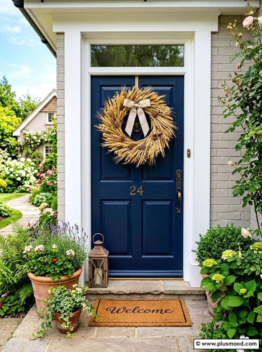 Front Door Wreath - 25 summer transition decor ideas