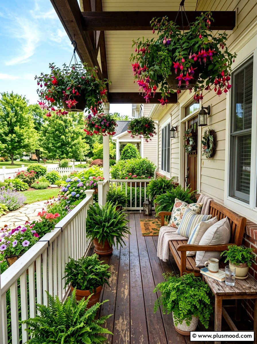 Front Porch Garden - 25 summer front yard landscaping ideas