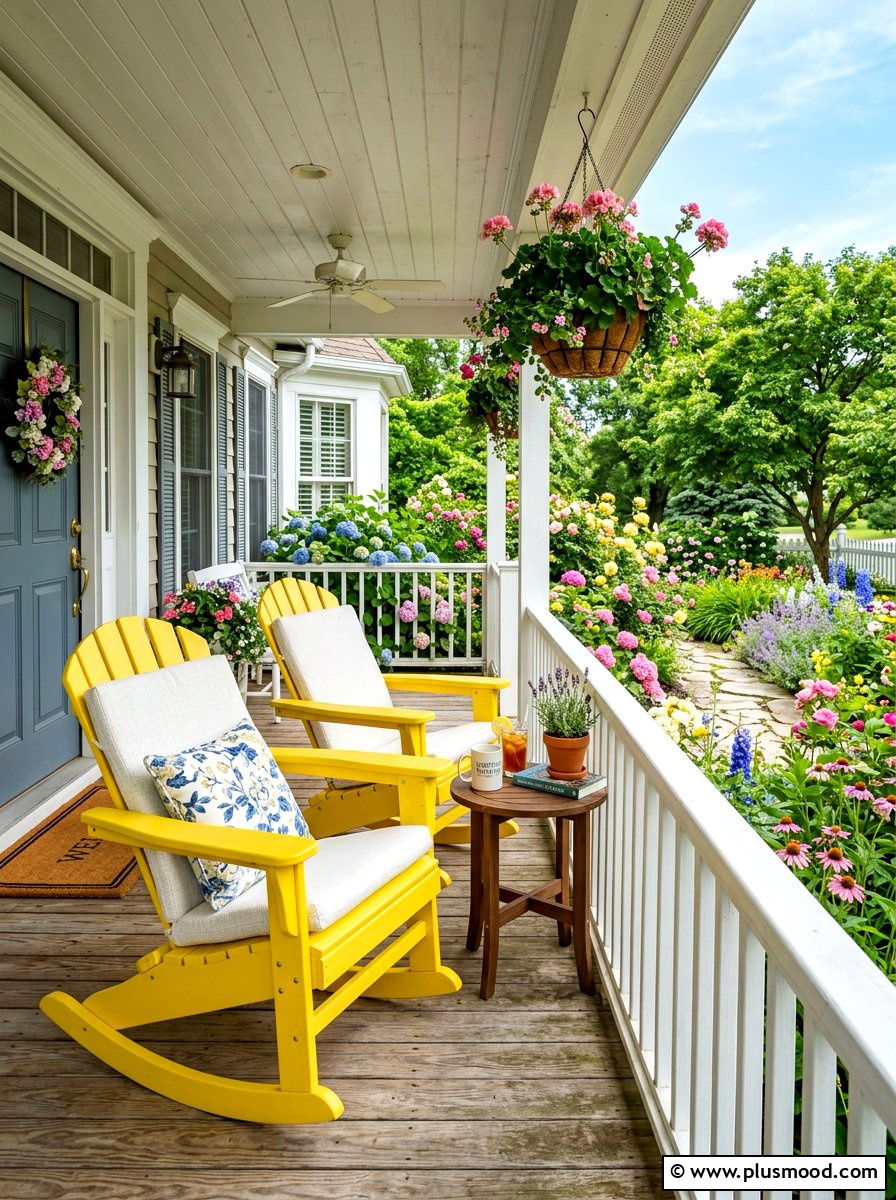 Front Porch Rocking Chair - 25 cute summer porch decor ideas