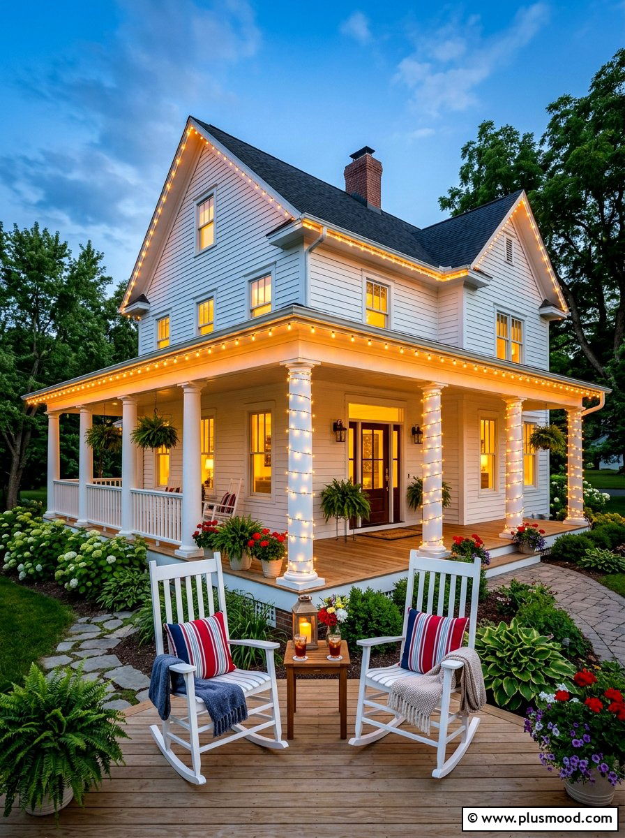 Front Porch Summer Lights - 25 summer string light party ideas
