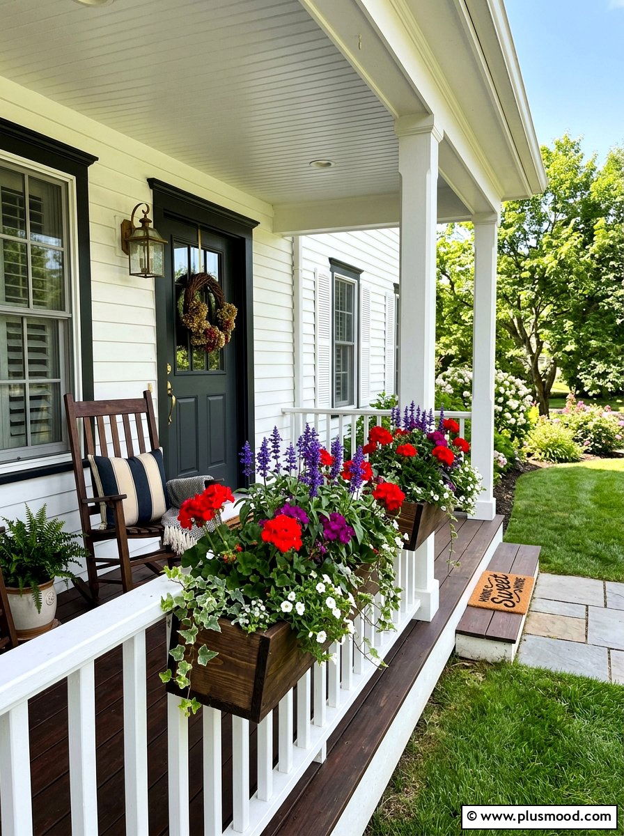 Front Porch With Flower Boxes