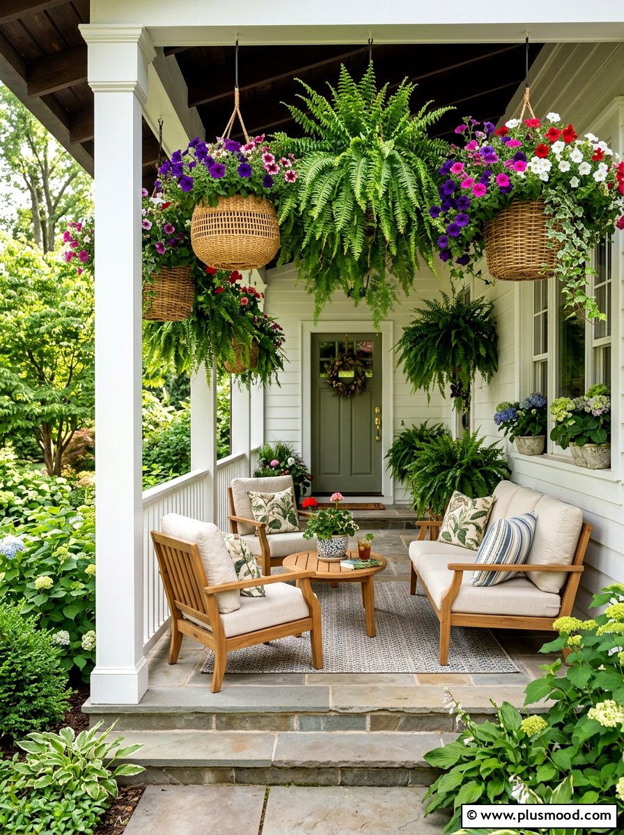 Front Porch With Hanging Plants - 25 summer front porch ideas
