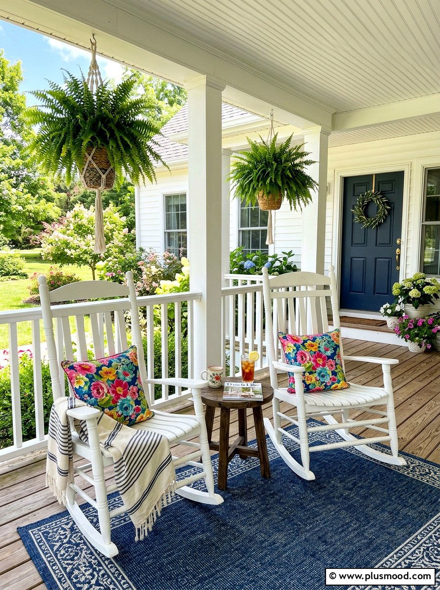 Front porch rocking chairs - 25 simple summer front porch ideas