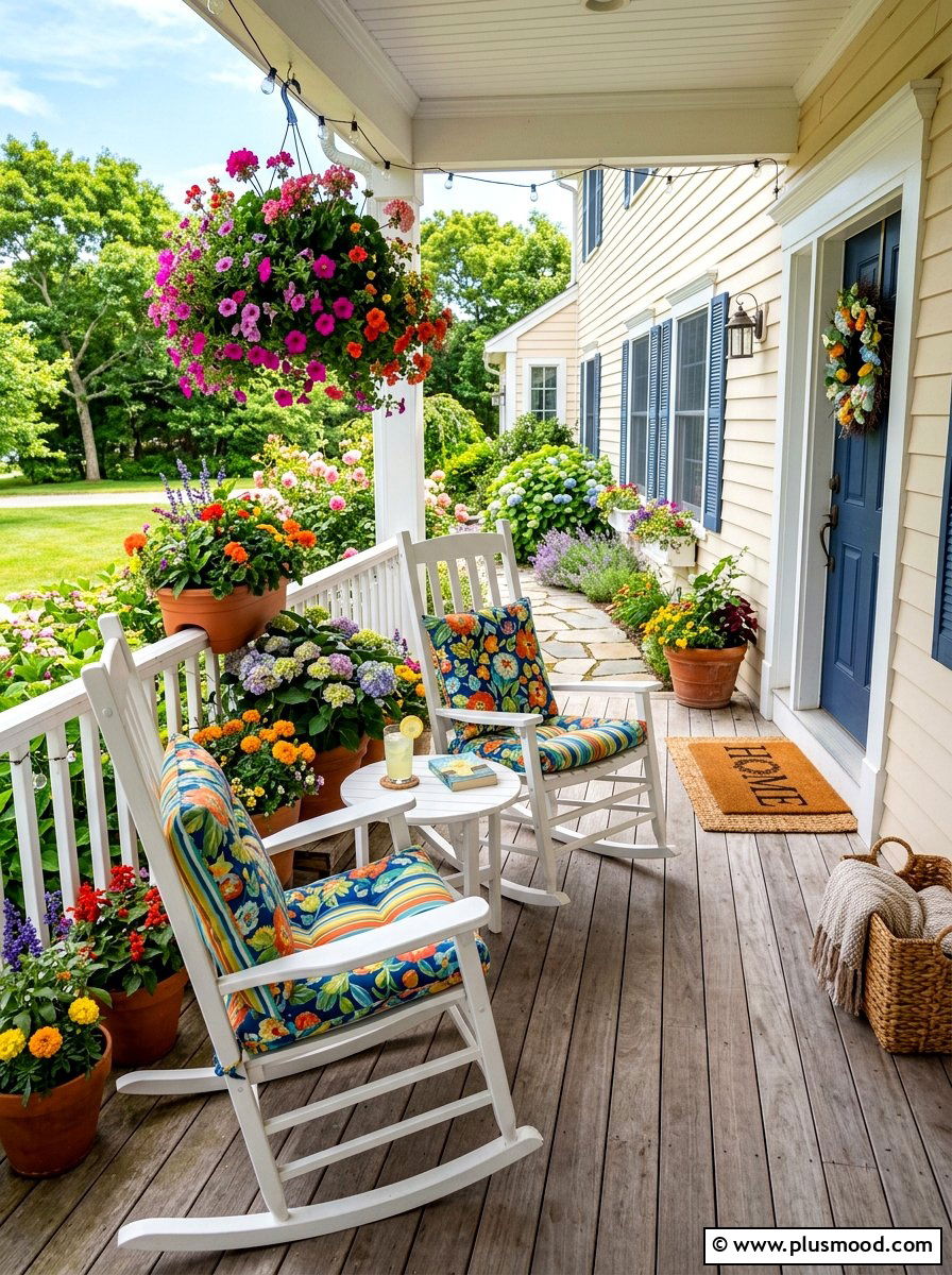 Front porch seating - 25 simple summer decorating ideas