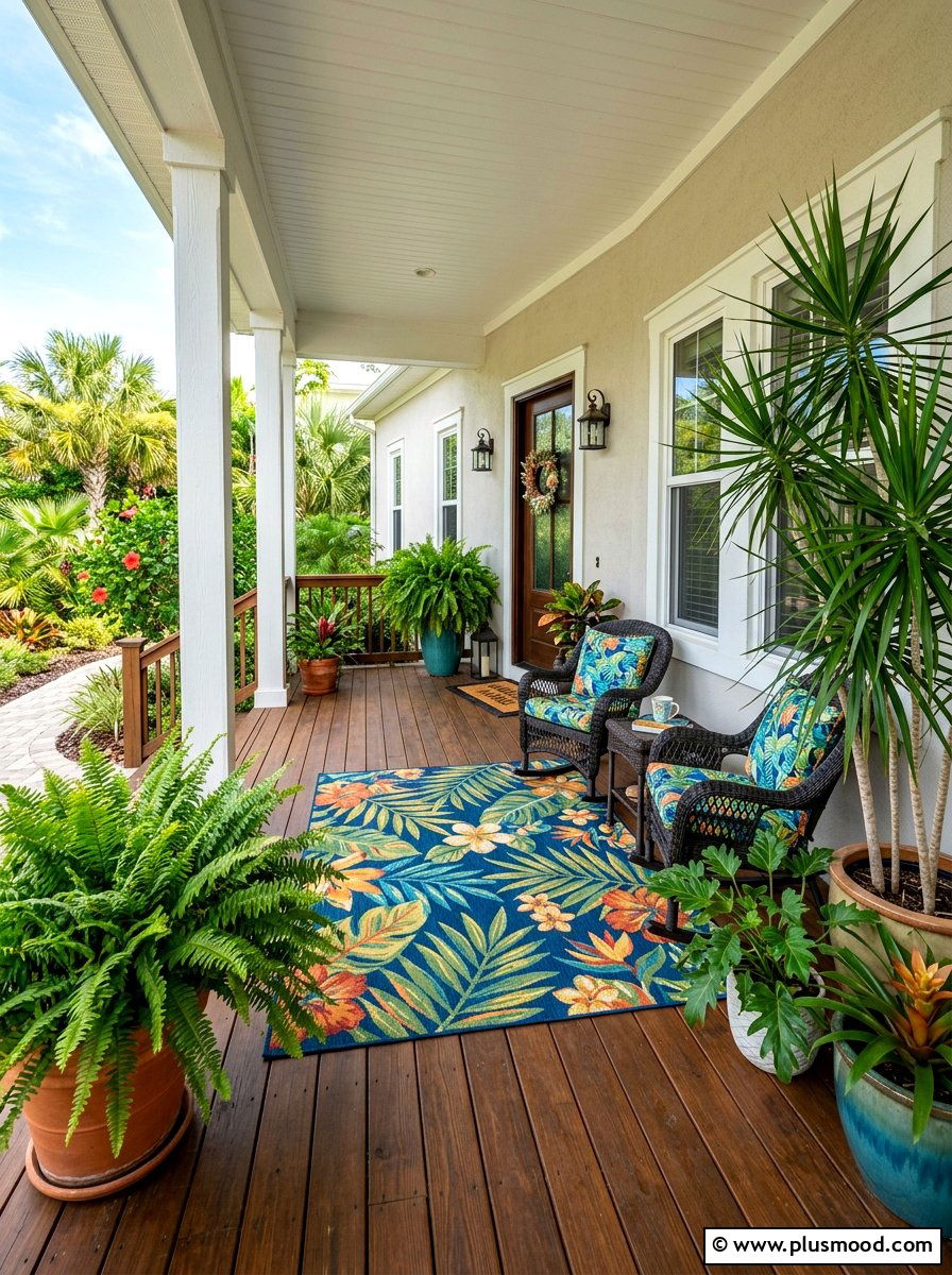 Front porch tropicals - 25 summer tropical landscaping ideas