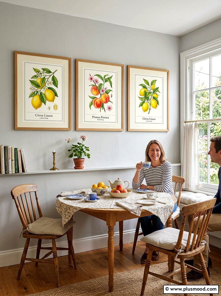 Fruit Botanical Wall Art - 25 summer kitchen decor ideas on a budget