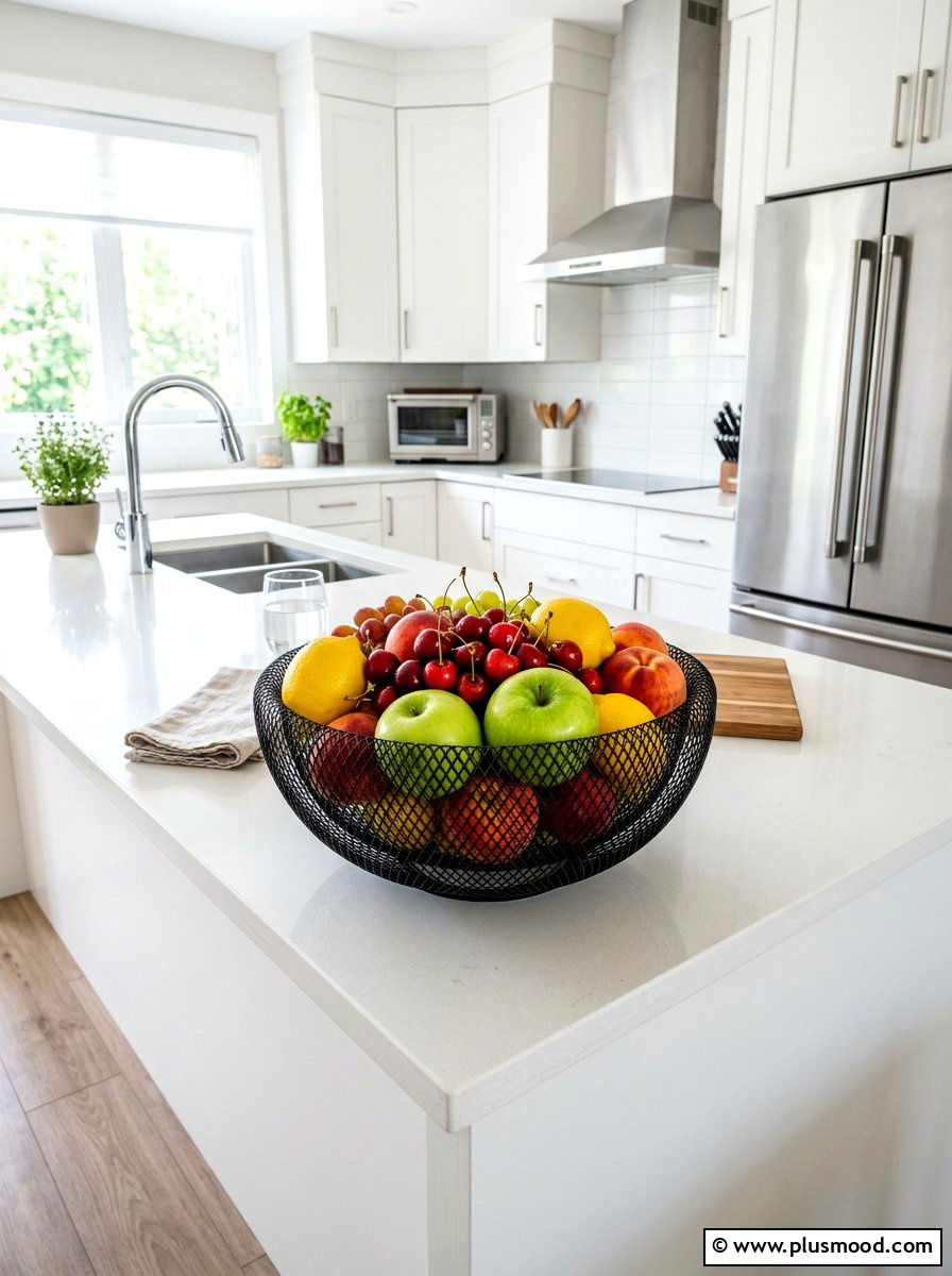 Fruit Bowl Kitchen Island - 25 summer kitchen island decor ideas