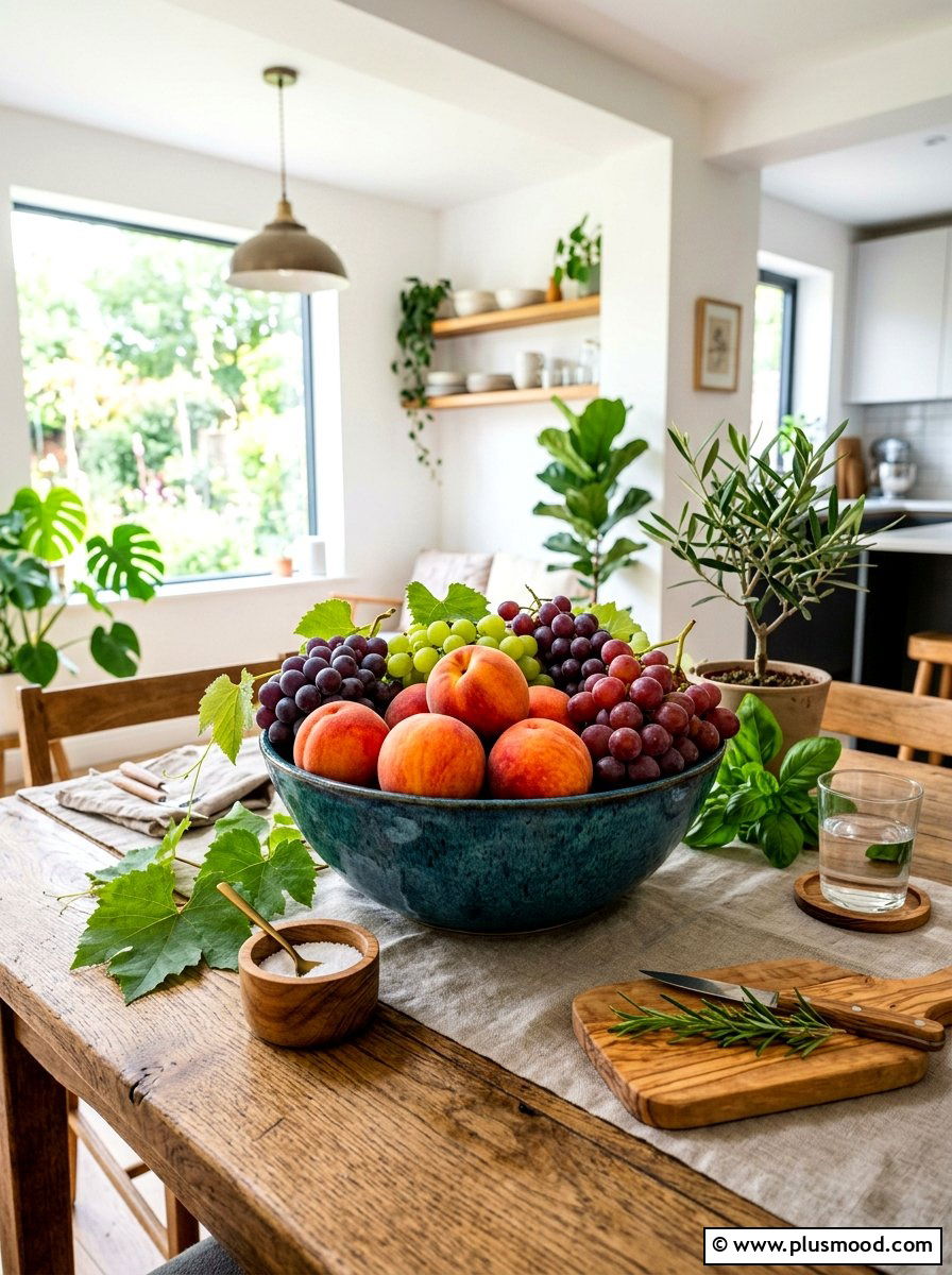 Fruit Bowl Table - 25 summer kitchen table decor ideas