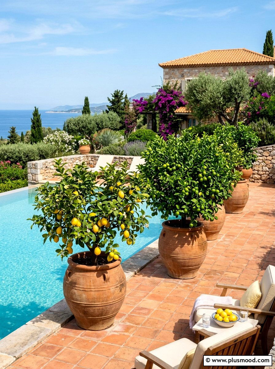 Fruit Trees Near Pool - 25 Pool Landscaping Ideas