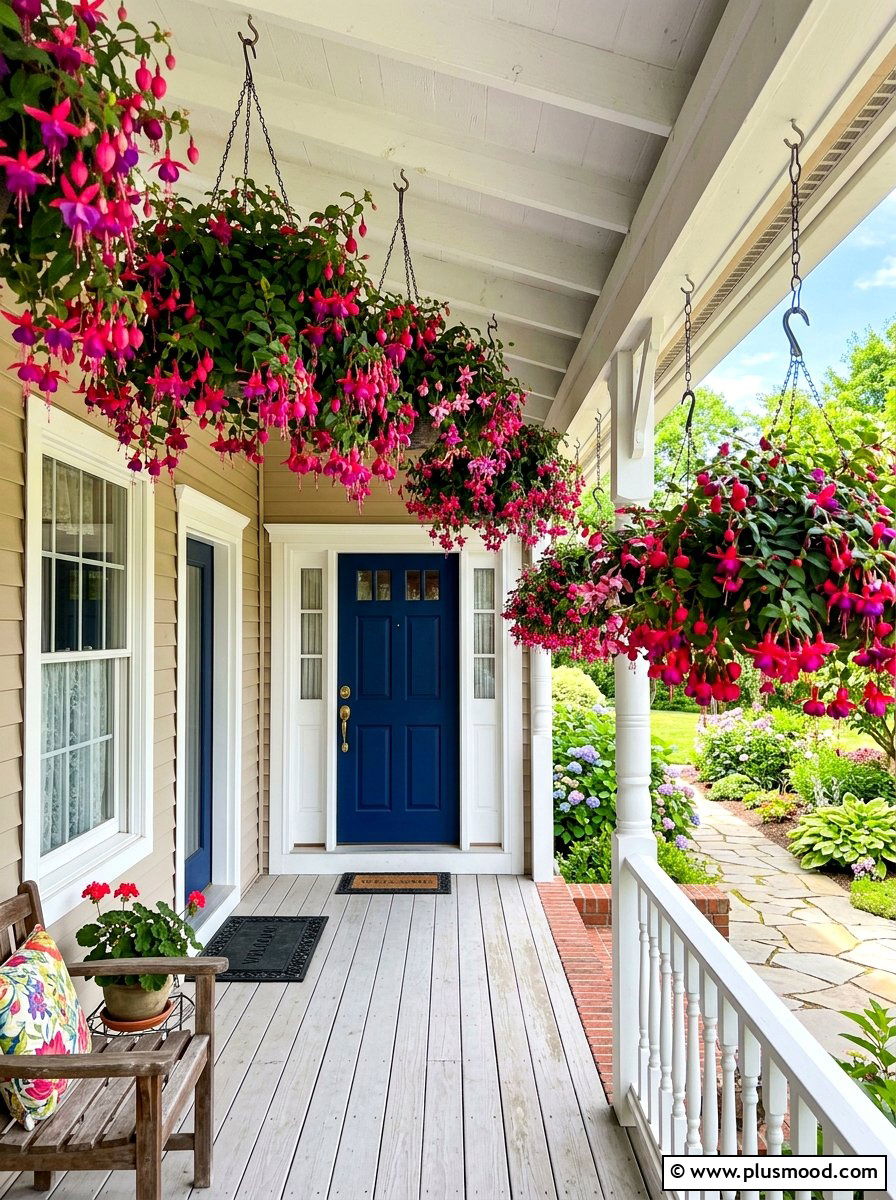 Fuchsia Hanging Basket - 25 summer planter ideas for part shade