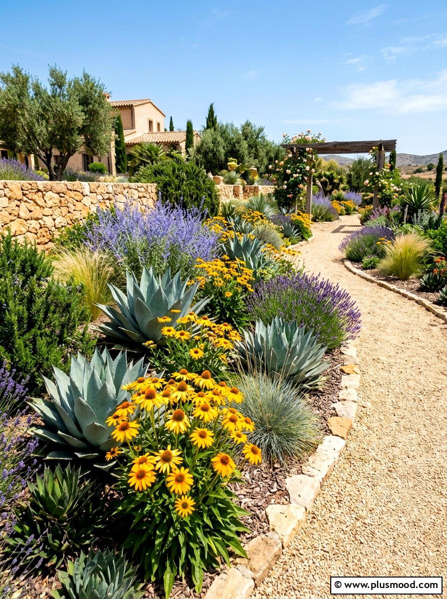 Full Sun Drought Tolerant Border - 25 summer flower bed border ideas