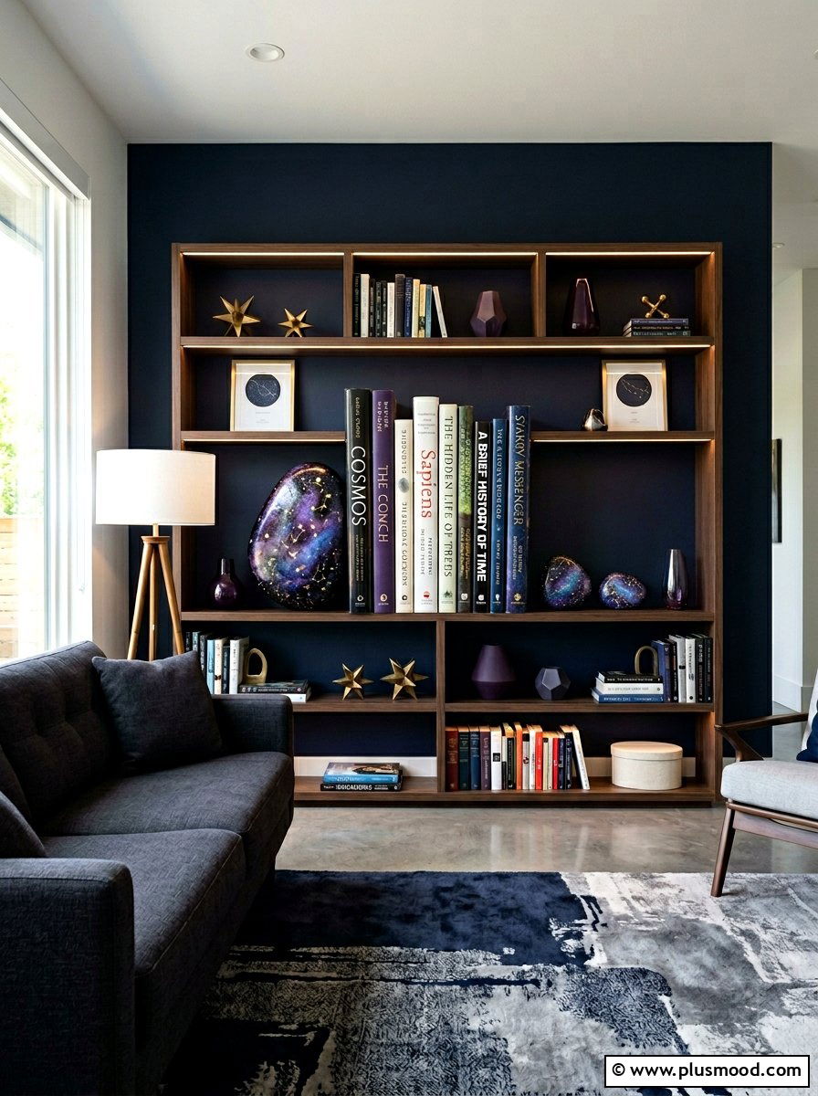 Galaxy Painted Rock - 25 painted rock ideas for bookend decor