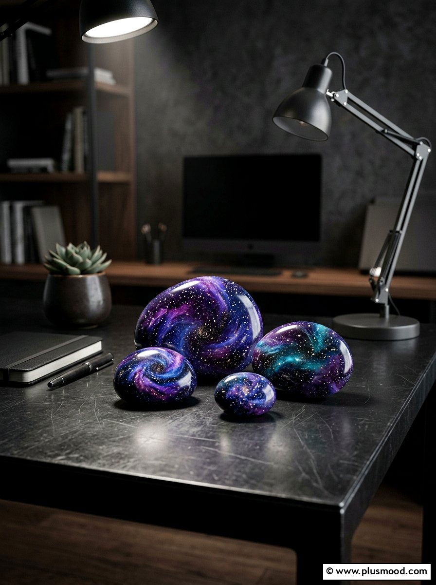 Galaxy Rock - 25 painted rock ideas for kids